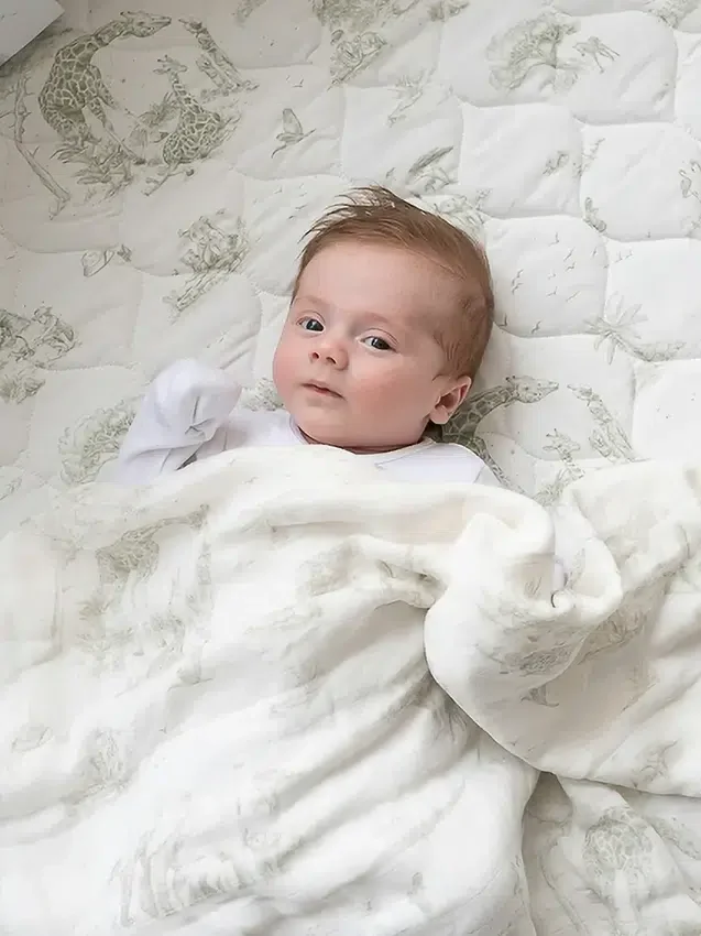 De Gilded Bird Safari Toile bamboe babydeken