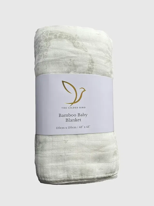 De Gilded Bird Safari Toile bamboe babydeken