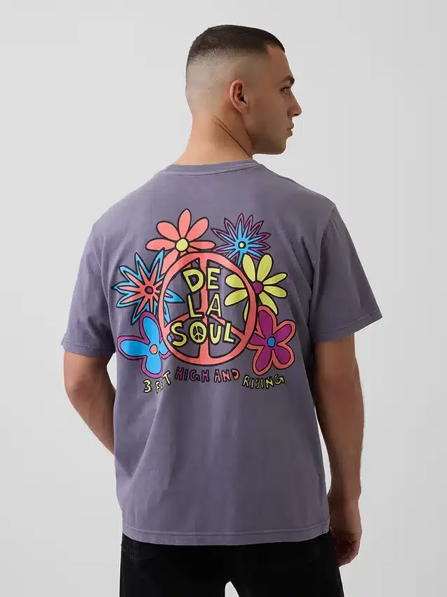 De La Soul T-shirt met print in relaxte pasvorm