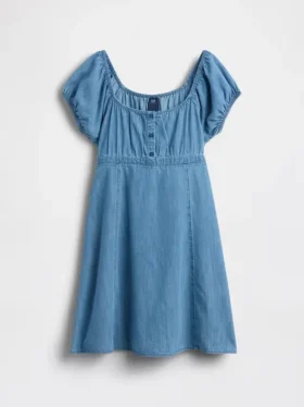 Denim babydoll-jurk voor kinderen