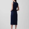 Denim bodycon midi-jurk