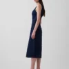 Denim bodycon midi-jurk