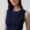 Denim bodycon midi-jurk