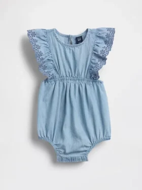 Denim-boxpakje met oogjes voor baby’s