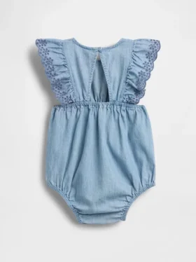 Denim-boxpakje met oogjes voor baby’s