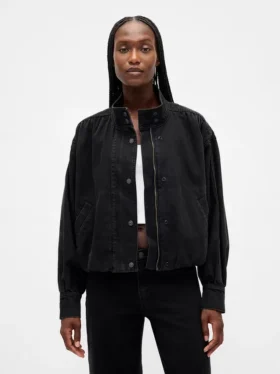 Denim bubble-jas