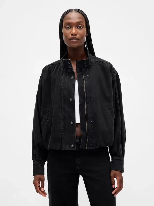 Denim bubble-jas