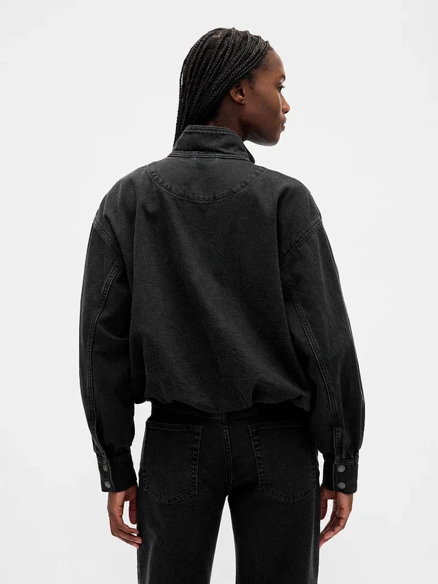 Denim bubble-jas