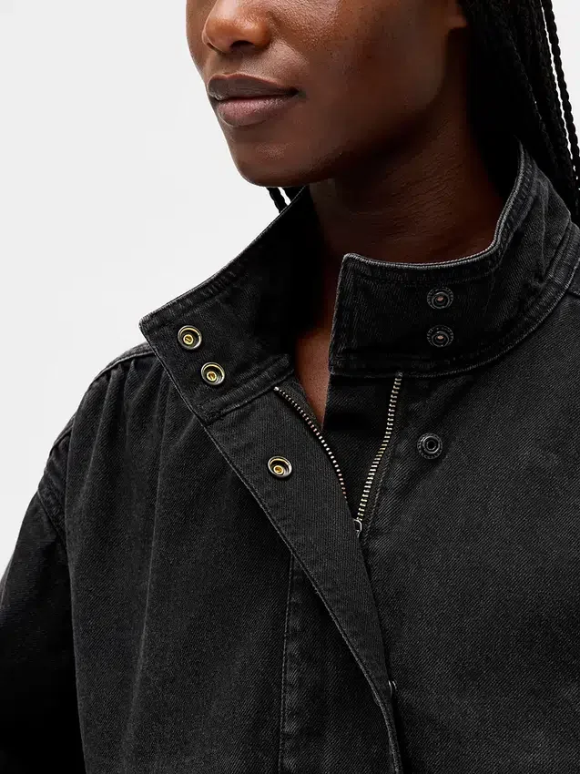 Denim bubble-jas