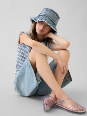 Denim buckethoed voor kinderen