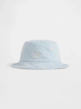 Denim Daisy-buckethoed voor Baby & Peuter