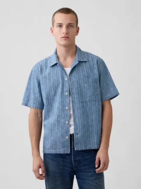 Denim Dobby-resortoverhemd
