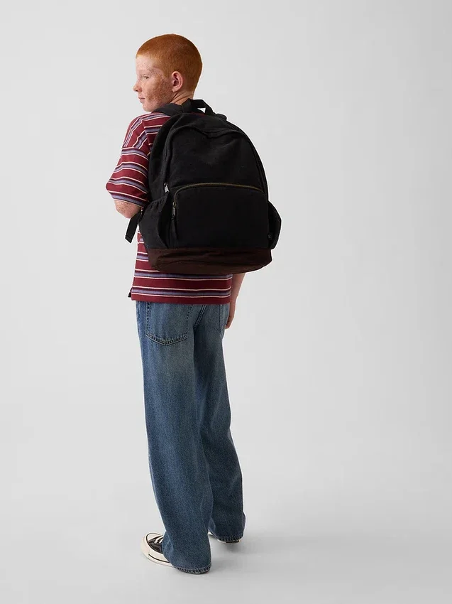 Denim- en corduroy-rugzak voor kinderen
