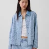 Denim gestreept werkjasje