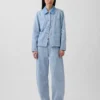 Denim gestreept werkjasje