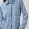 Denim gestreept werkjasje