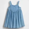 Denim jurk met hartjesprint voor Baby & Peuter