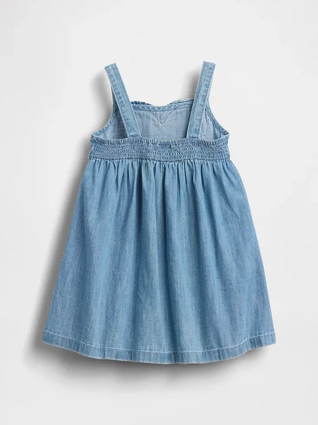 Denim jurk met hartjesprint voor Baby & Peuter