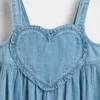 Denim jurk met hartjesprint voor Baby & Peuter