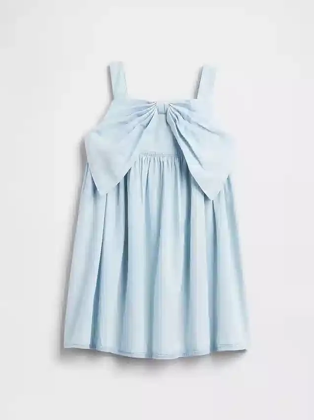 Denim jurk met strik voor Baby & Peuter