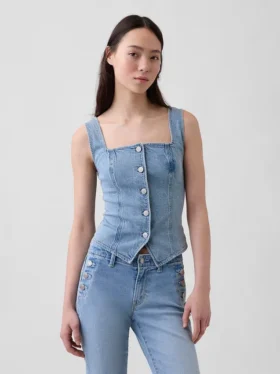 Denim korset-top
