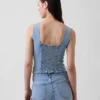 Denim korset-top