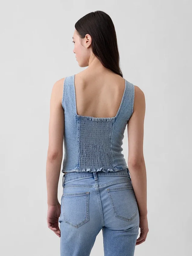 Denim korset-top