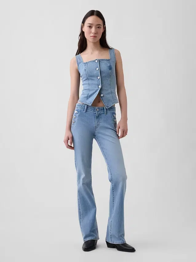 Denim korset-top