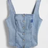 Denim korset-top