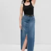 Denim maxi-rok