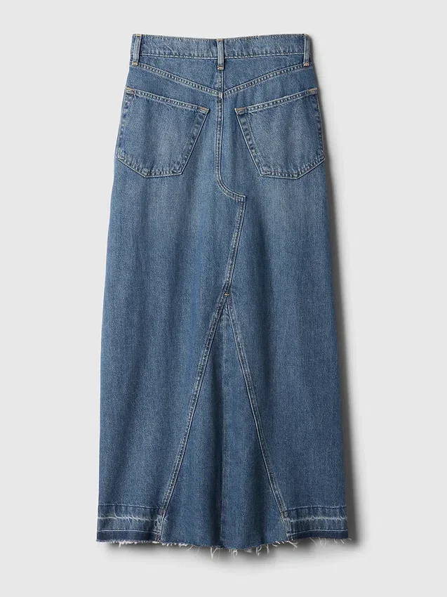 Denim maxi-rok