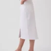 Denim midi-kokerrok
