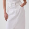 Denim midi-kokerrok