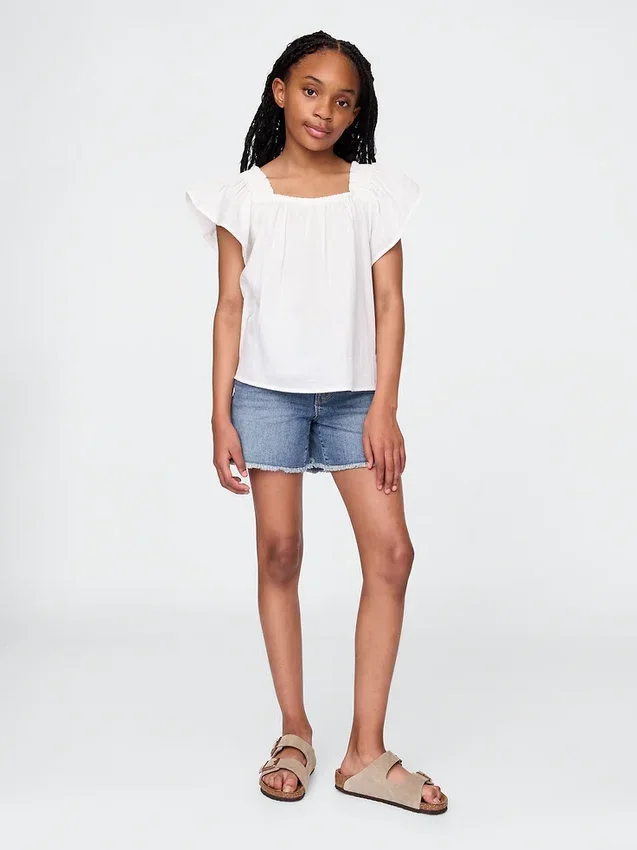 Denim midishorts voor kinderen