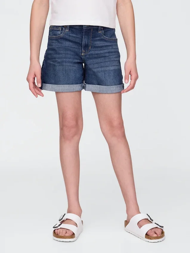 Denim midishorts voor kinderen