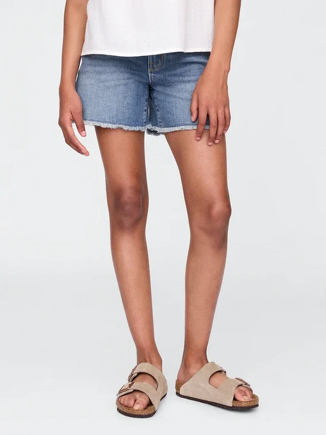 Denim midishorts voor kinderen
