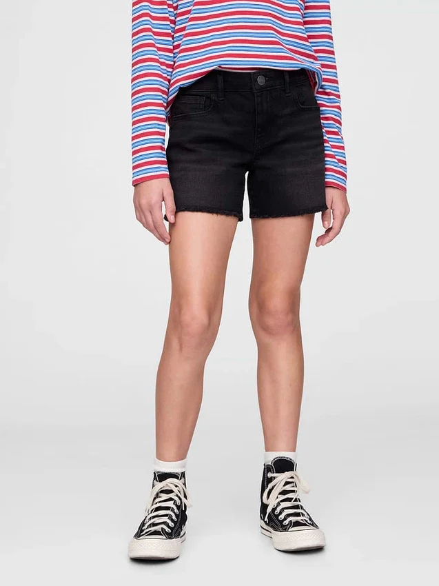Denim midishorts voor kinderen