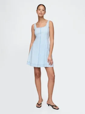 Denim mini-jurk