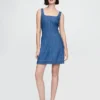 Denim mini-jurk