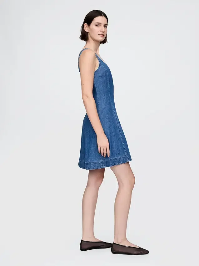 Denim mini-jurk