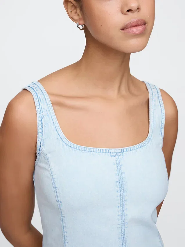 Denim mini-jurk