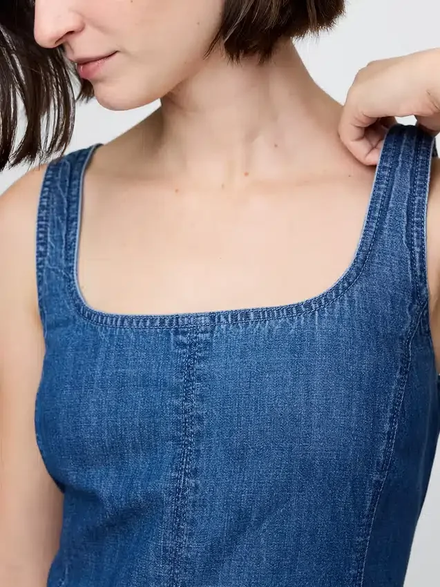 Denim mini-jurk