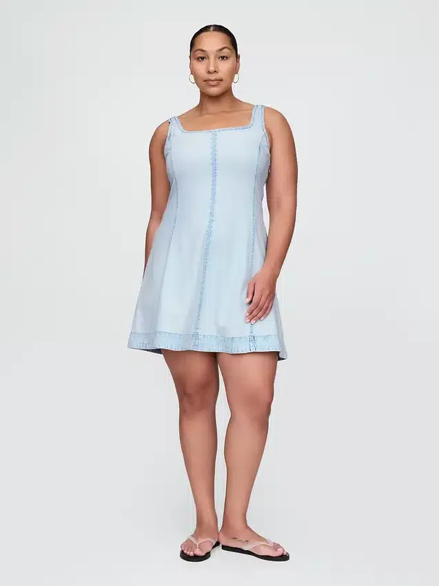 Denim mini-jurk