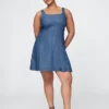 Denim mini-jurk
