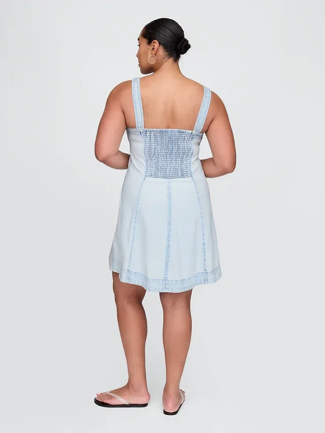 Denim mini-jurk