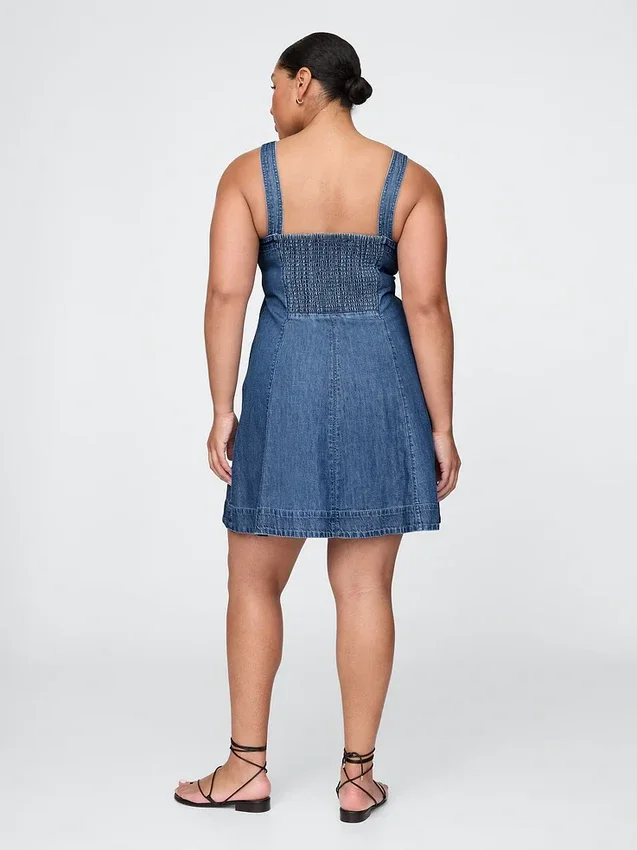 Denim mini-jurk