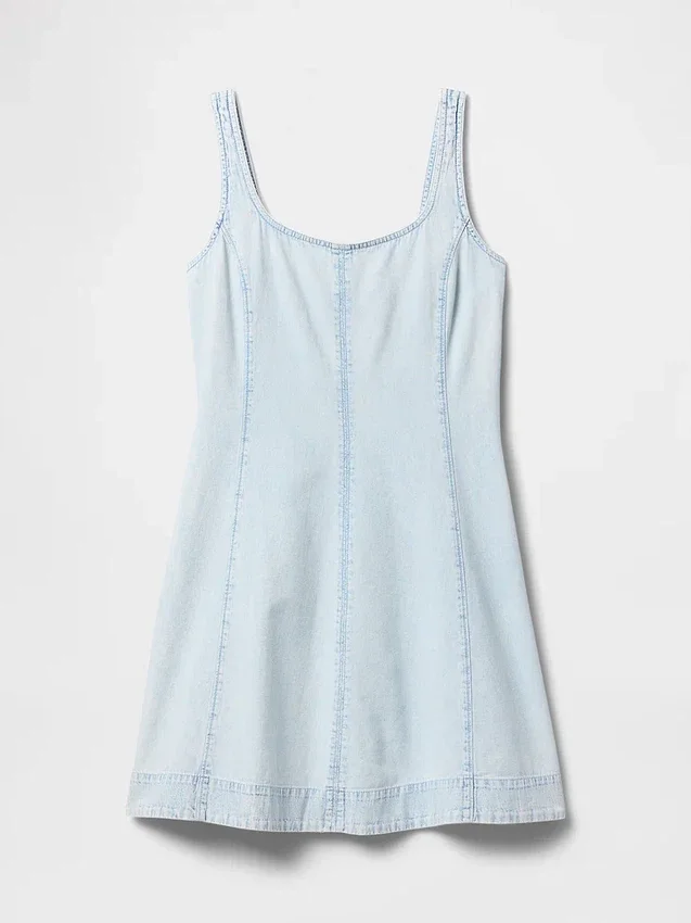 Denim mini-jurk