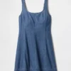 Denim mini-jurk