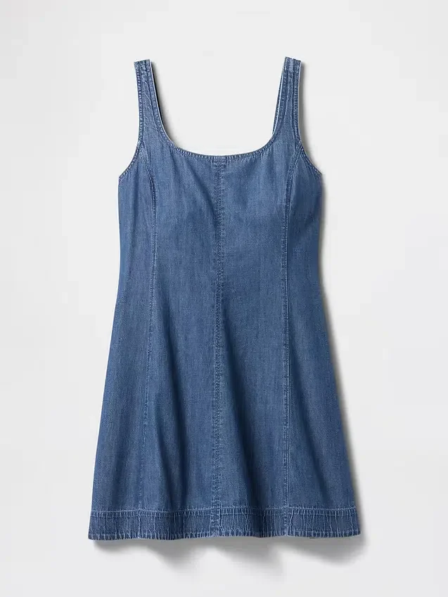 Denim mini-jurk