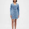 Denim mini-jurk met zakken